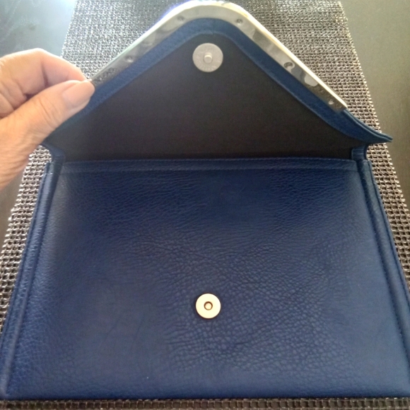 BCBGeneration Deep Blue Envelope Clutch - Picture 4 of 6